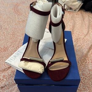 Stuart Weitzman Burgundy Sandals